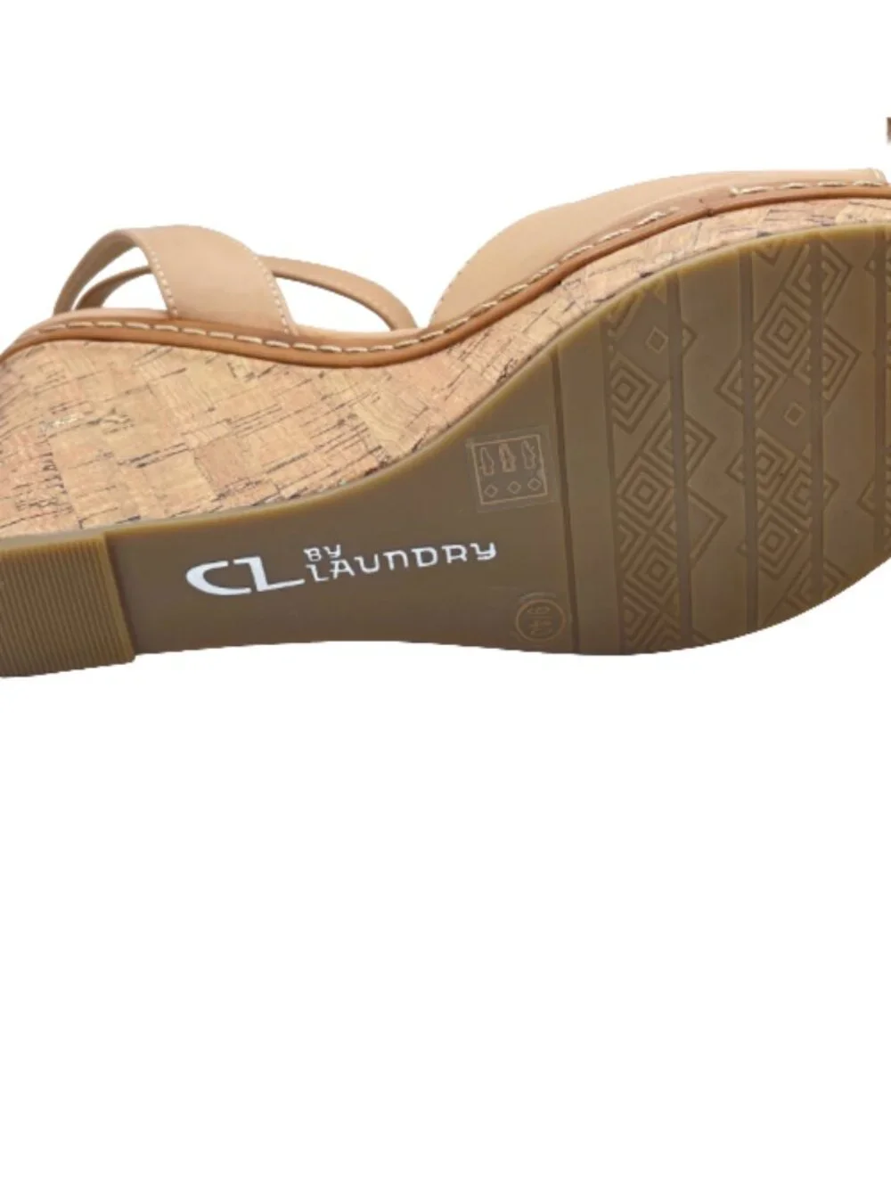Women Nude/ Beige Wedge Sandals Size 9